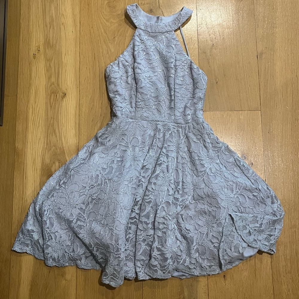 Sparkly Silver Mini Dress